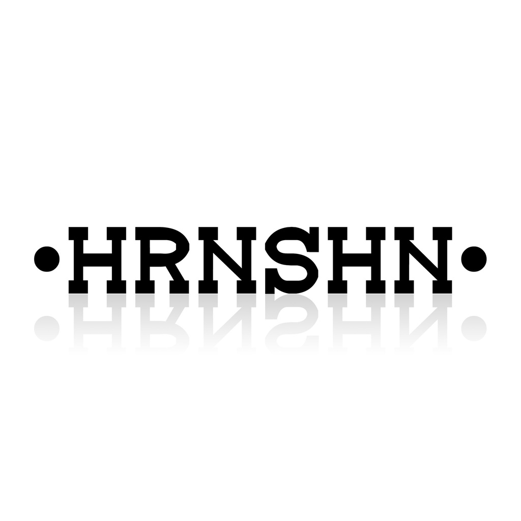 [490-006] Vinyl-Sticker "HRNSHN" Gerade (Weiß)
