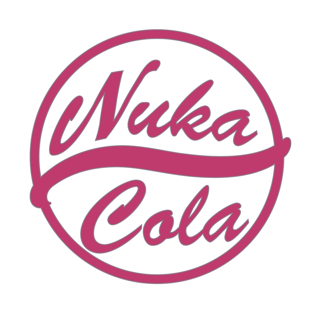 [100412-02] Vinyl-Sticker "Nuka Cola" Fallout Aufkleber (Weiß)