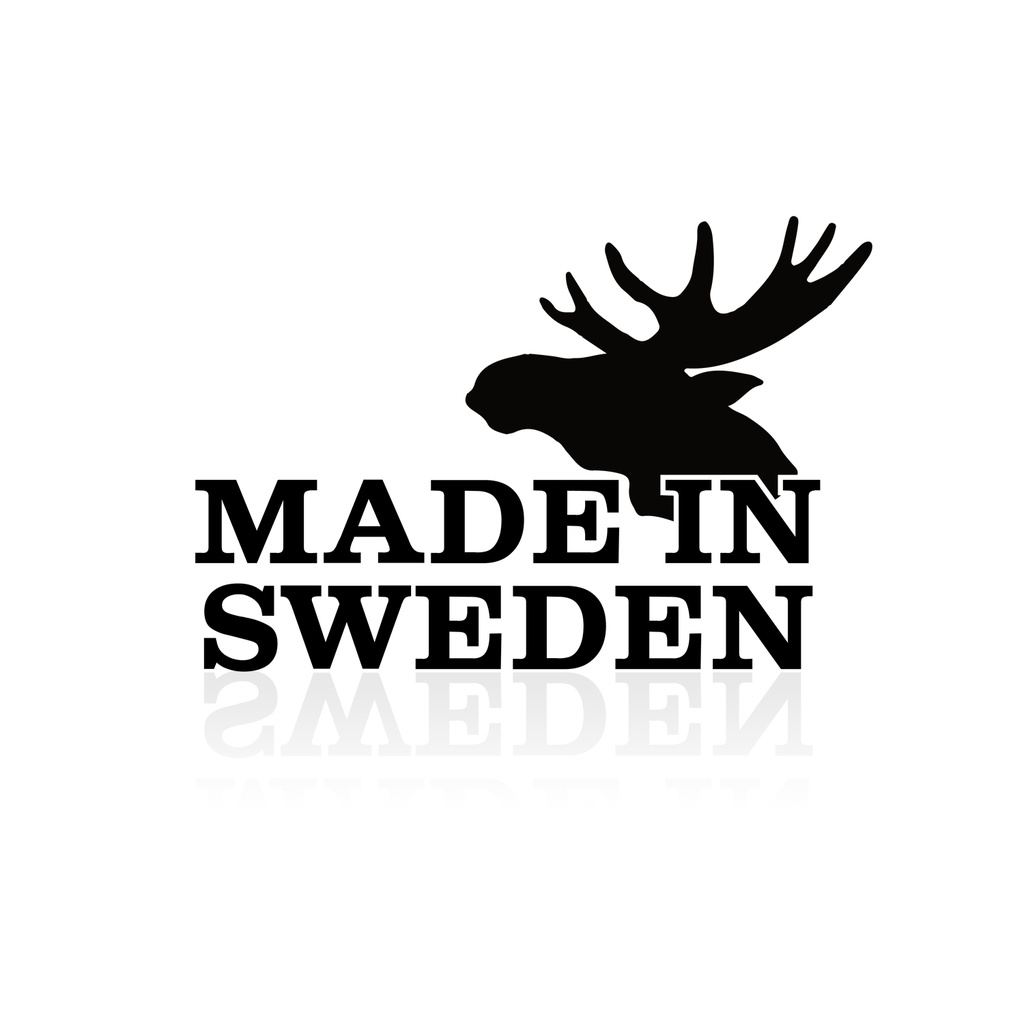 [464-003] Vinyl-Sticker "Made in Sweden" Kfz Aufkleber (Weiß)