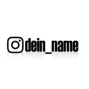 Vinyl-Sticker Social Media Instagram "DEIN NAME" Aufkleber