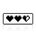 Vinyl-Sticker "Pixel Hearts"