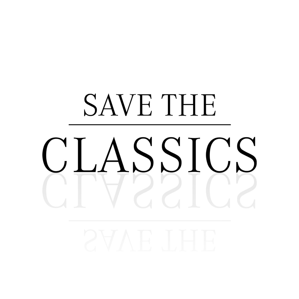 [494-007] Vinyl-Sticker "Save the Classics" (Weiß)