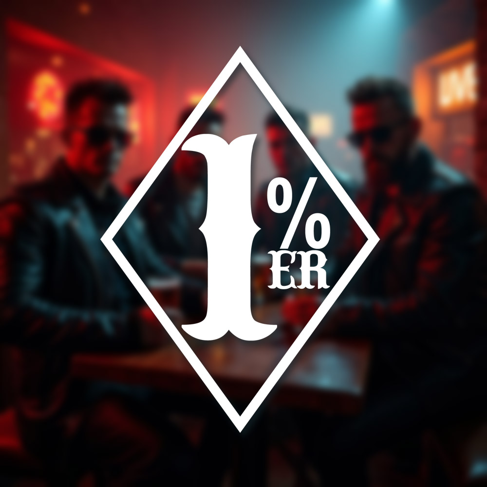 [545-004] Vinyl-Sticker "1%er!" Aufkleber (Weiß)