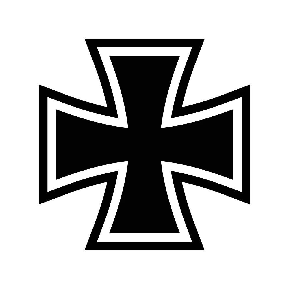 [548-004] Vinyl-Sticker "Eisernes Kreuz" Aufkleber (Weiß)