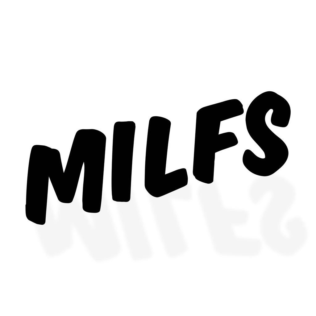 [720-03] Vinyl-Sticker "MILFS" Car Sharing (Weiß)