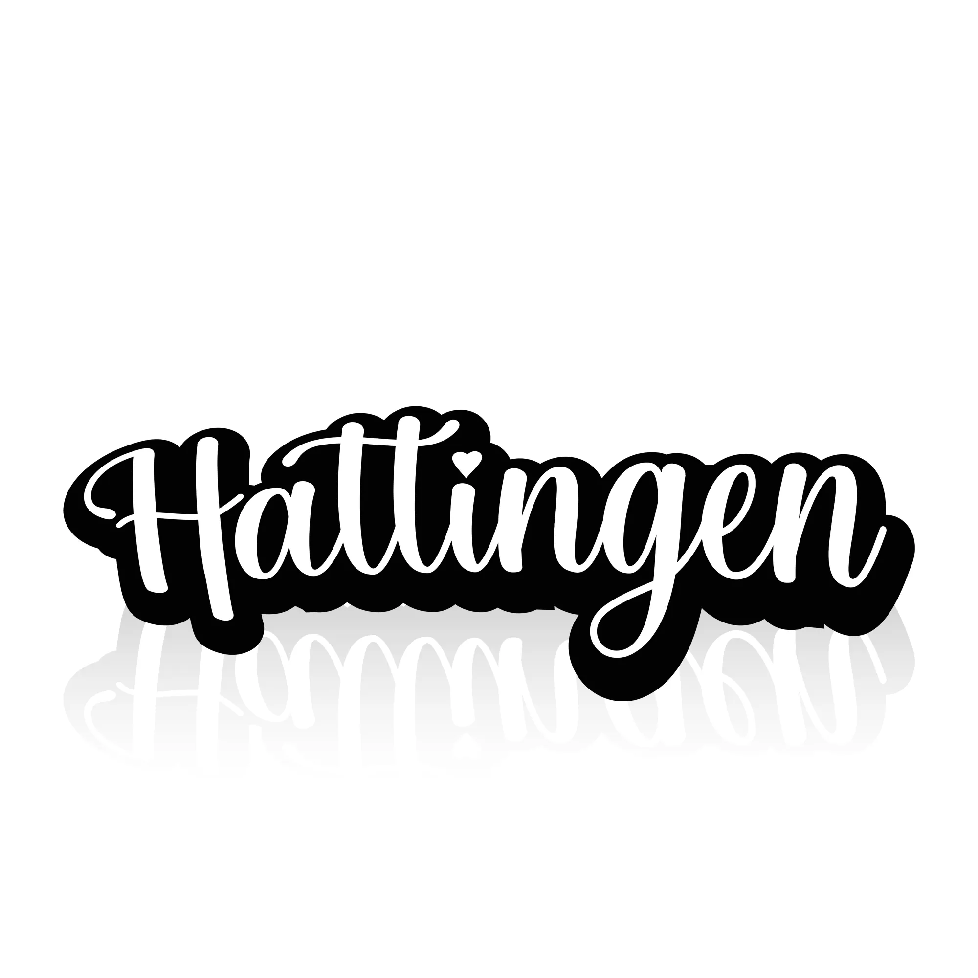 [740-01] Vinyl-Sticker "Hattingen" (Weiß)