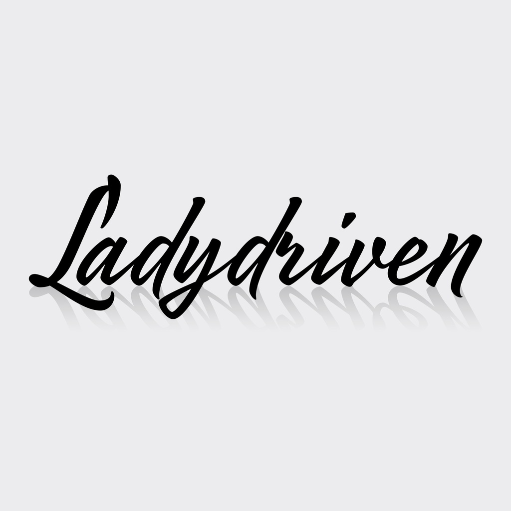 [480-006] Vinyl-Sticker "Ladydriven" (Weiß)
