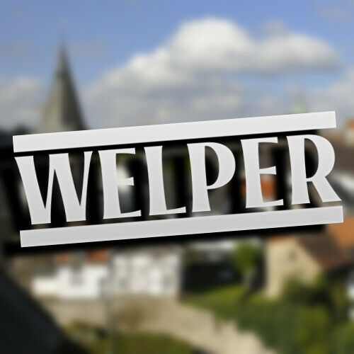[341-wei] Vinyl-Sticker "Welper" Hattingen Ruhrpott Ruhrgebiet Auto Aufkleber KFZ 45527 (Weiß)